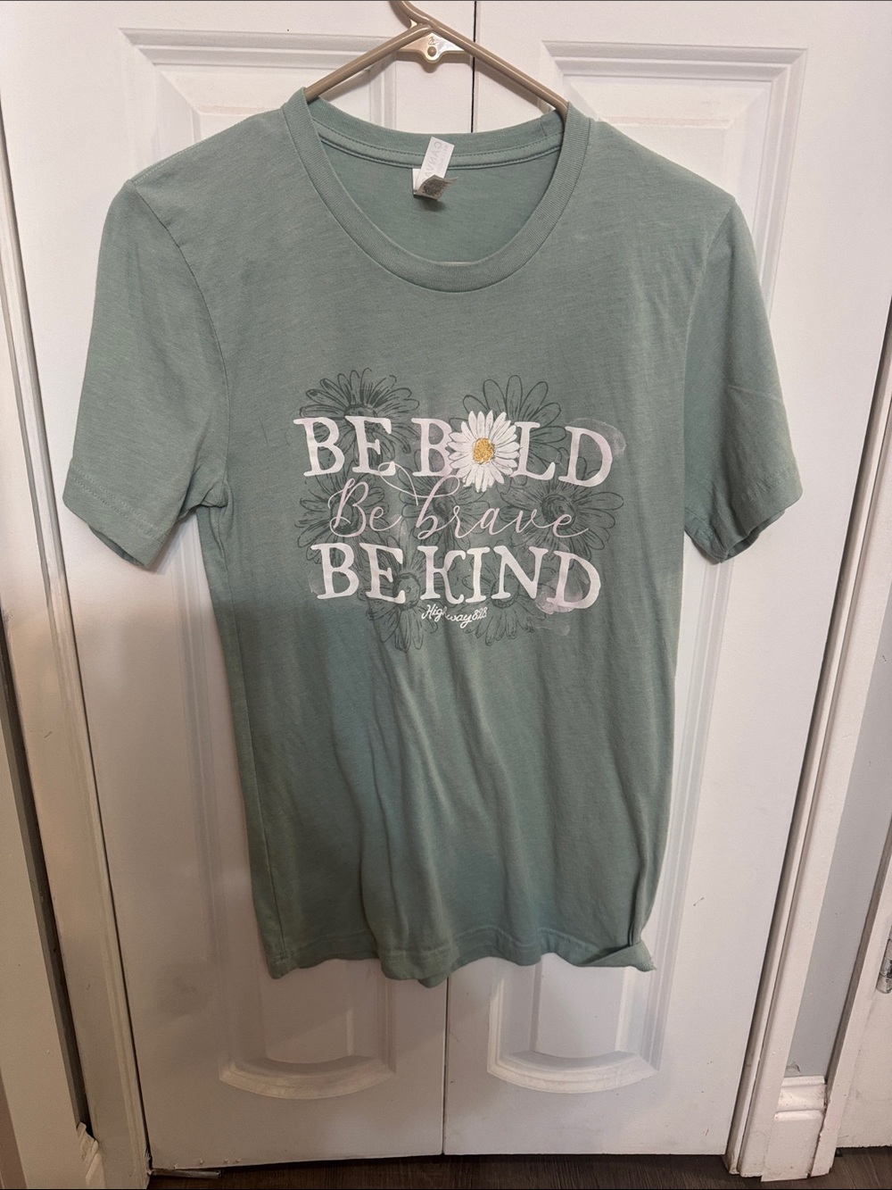 Bella Canvas Sage Green 'Be Bold Be Brave Be Kind' Short Sleeve Tee